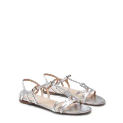 Sandalo Donna In Pelle Argento-Fratelli Rossetti