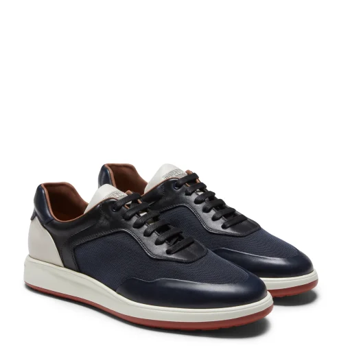 Sneaker Uomo In Pelle E Tessuto-Fratelli Rossetti