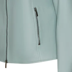 Aqua Green Nappa Leather Jacket | Fratelli Rossetti