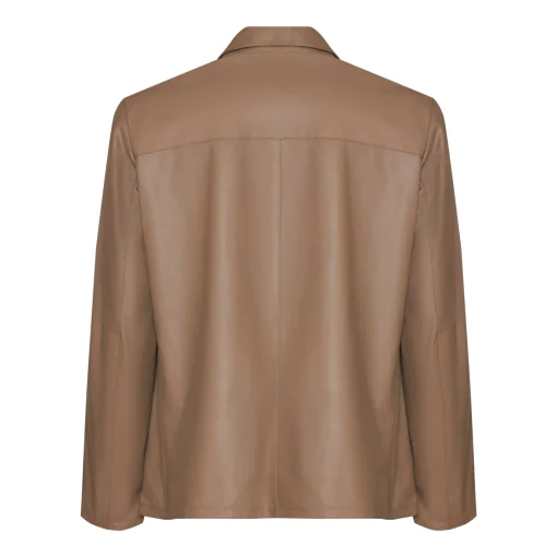 Beige Reversible Suede Jacket | Fratelli Rossetti