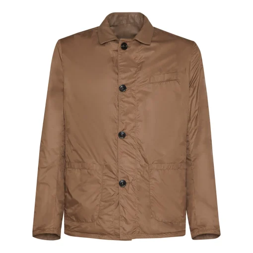 Beige Reversible Suede Jacket | Fratelli Rossetti