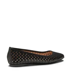 Black Leather Ballet Flat | Fratelli Rossetti