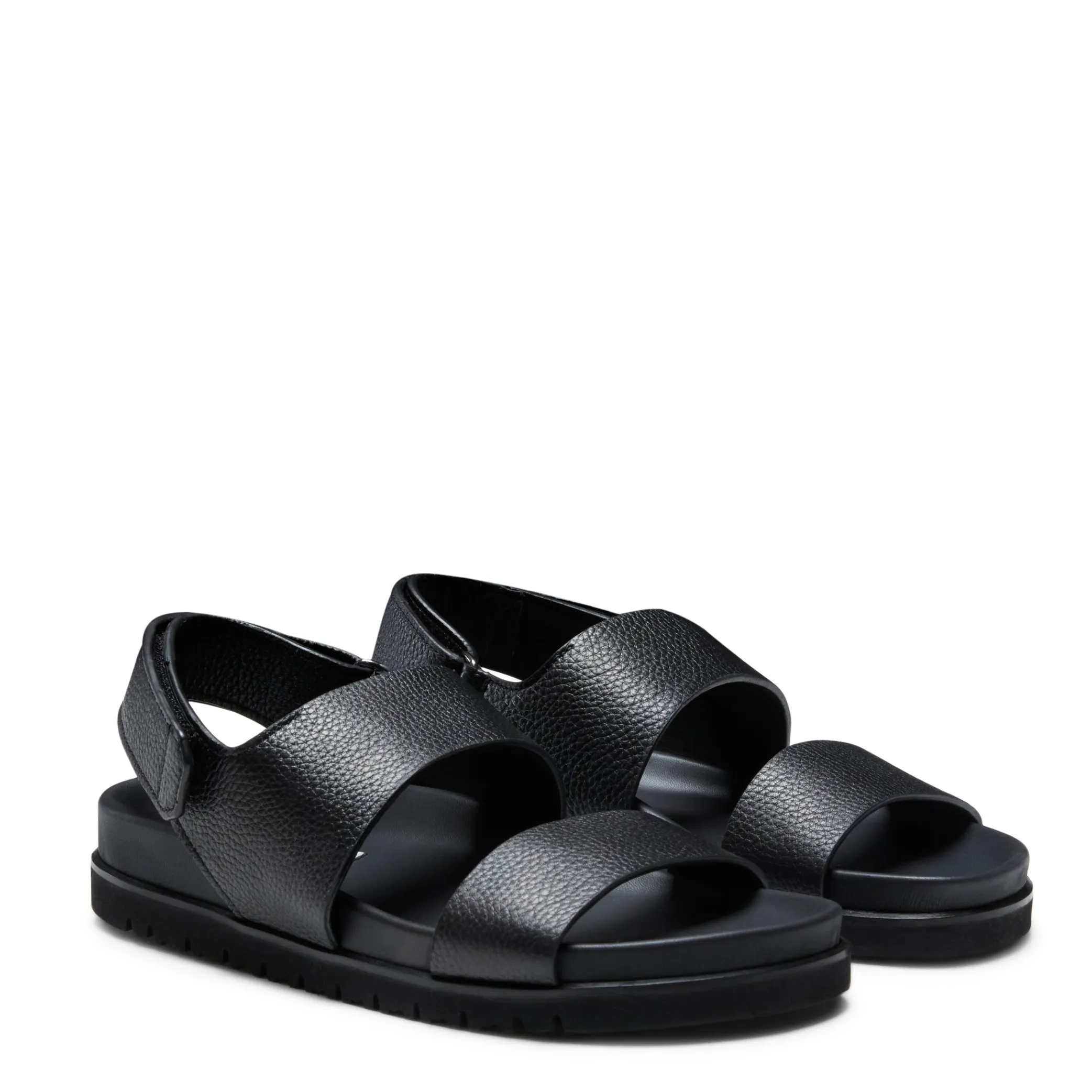 Black Leather Sandal | Fratelli Rossetti