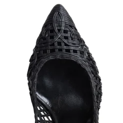 Black Leather Slingback Sandal | Fratelli Rossetti