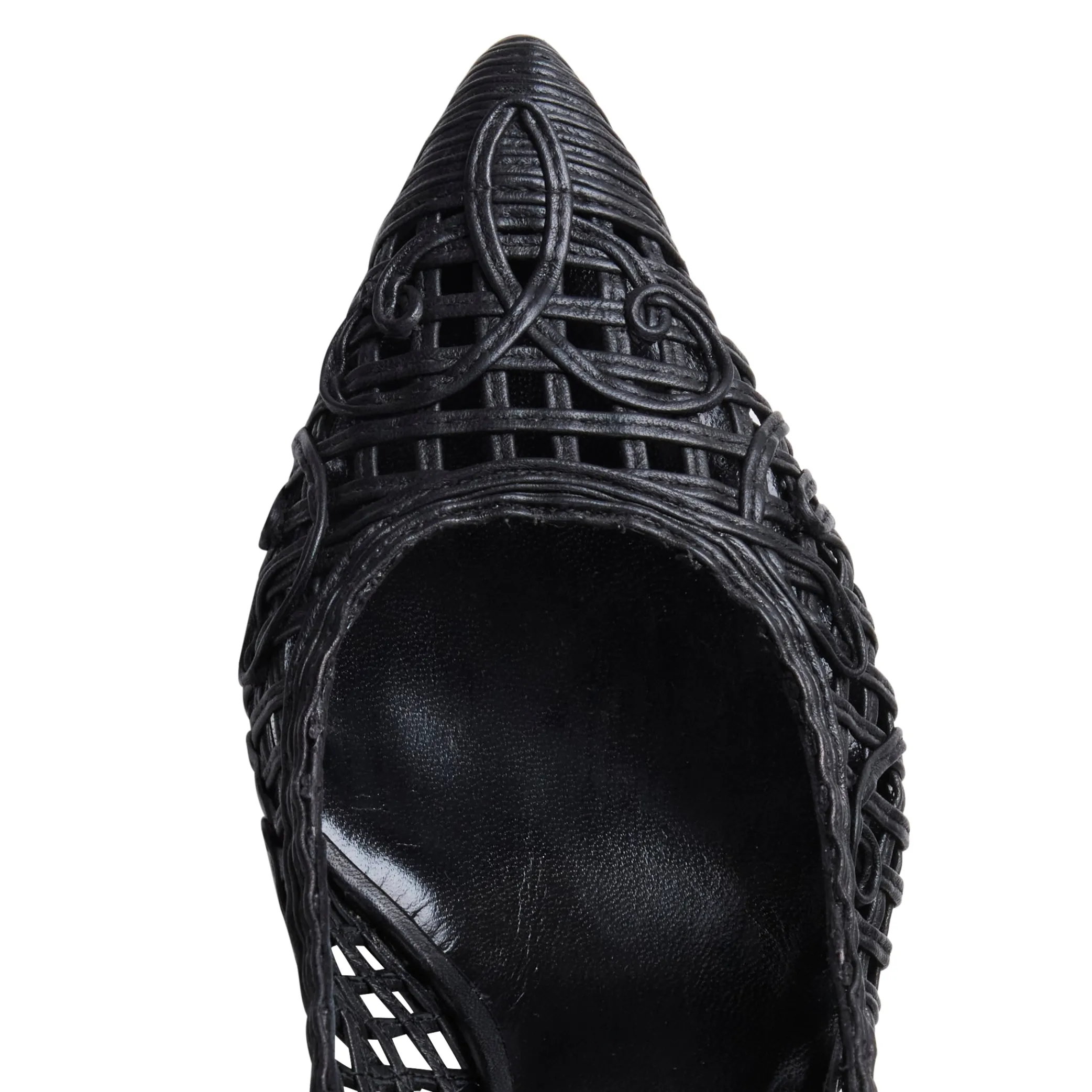 Black Leather Slingback Sandal | Fratelli Rossetti