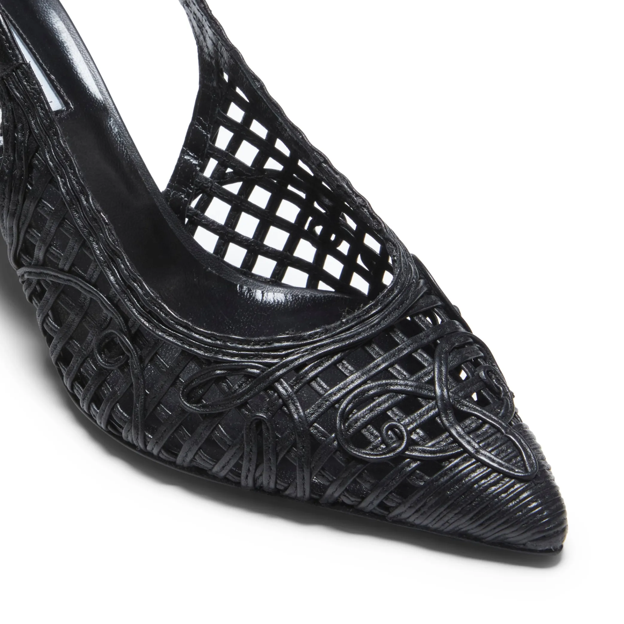 Black Leather Slingback Sandal | Fratelli Rossetti