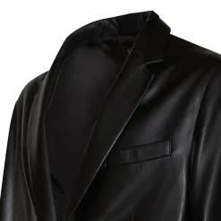 Black Nappa Leather Blazer | Fratelli Rossetti