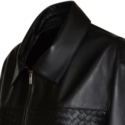 Black Nappa Leather Jacket | Fratelli Rossetti