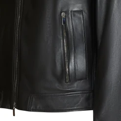 Black Nappa Leather Jacket | Fratelli Rossetti