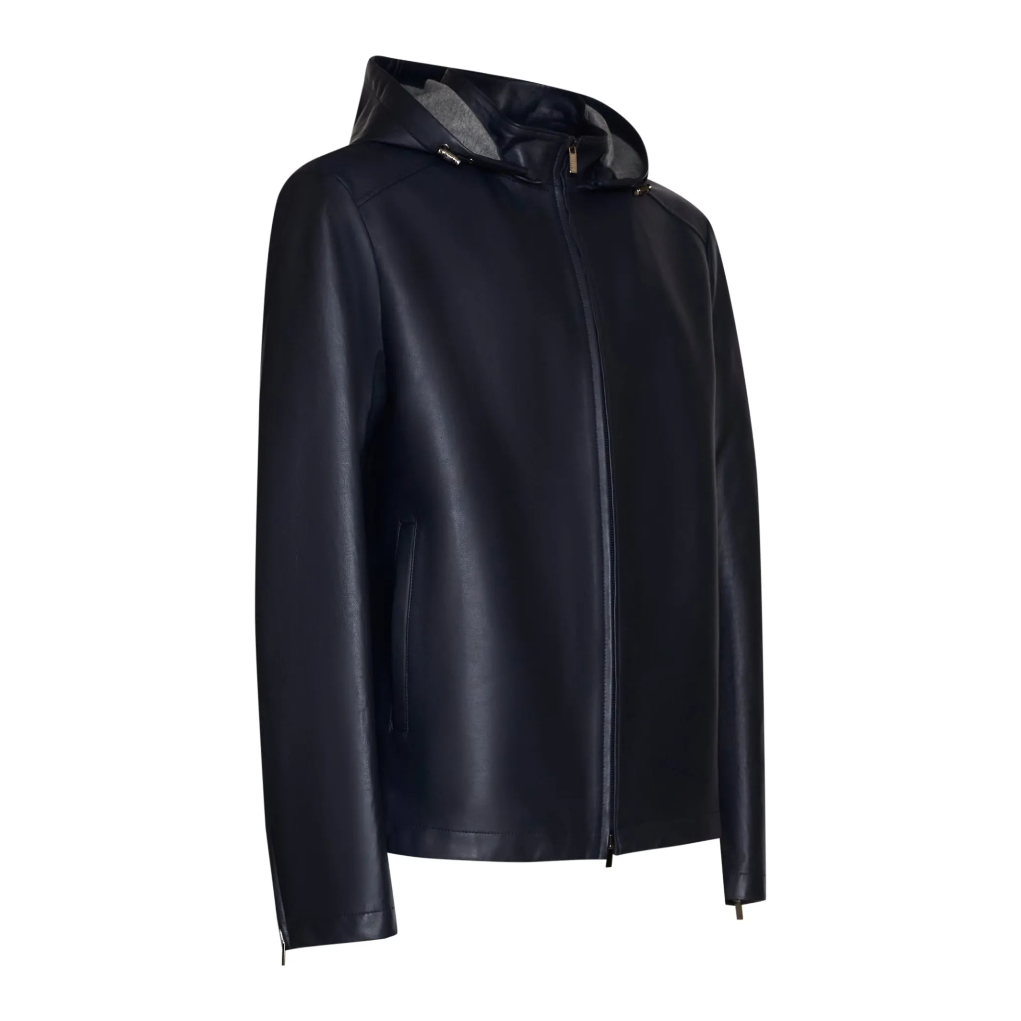 Blue Nappa Leather Jacket | Fratelli Rossetti