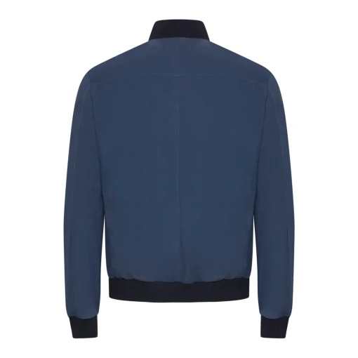 Blue Suede Bomber Jacket | Fratelli Rossetti