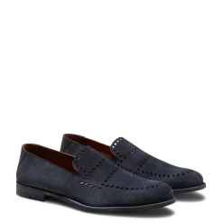 Blue Woven Suede Slippers | Fratelli Rossetti