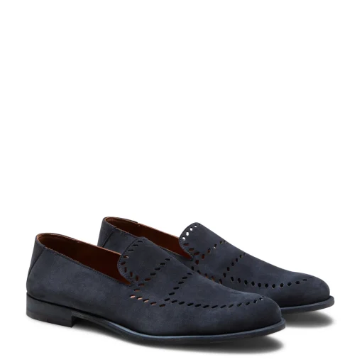 Blue Woven Suede Slippers | Fratelli Rossetti