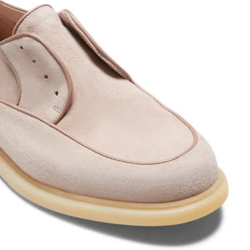 Blush Pink Suede Lace-up Shoe | Fratelli Rossetti
