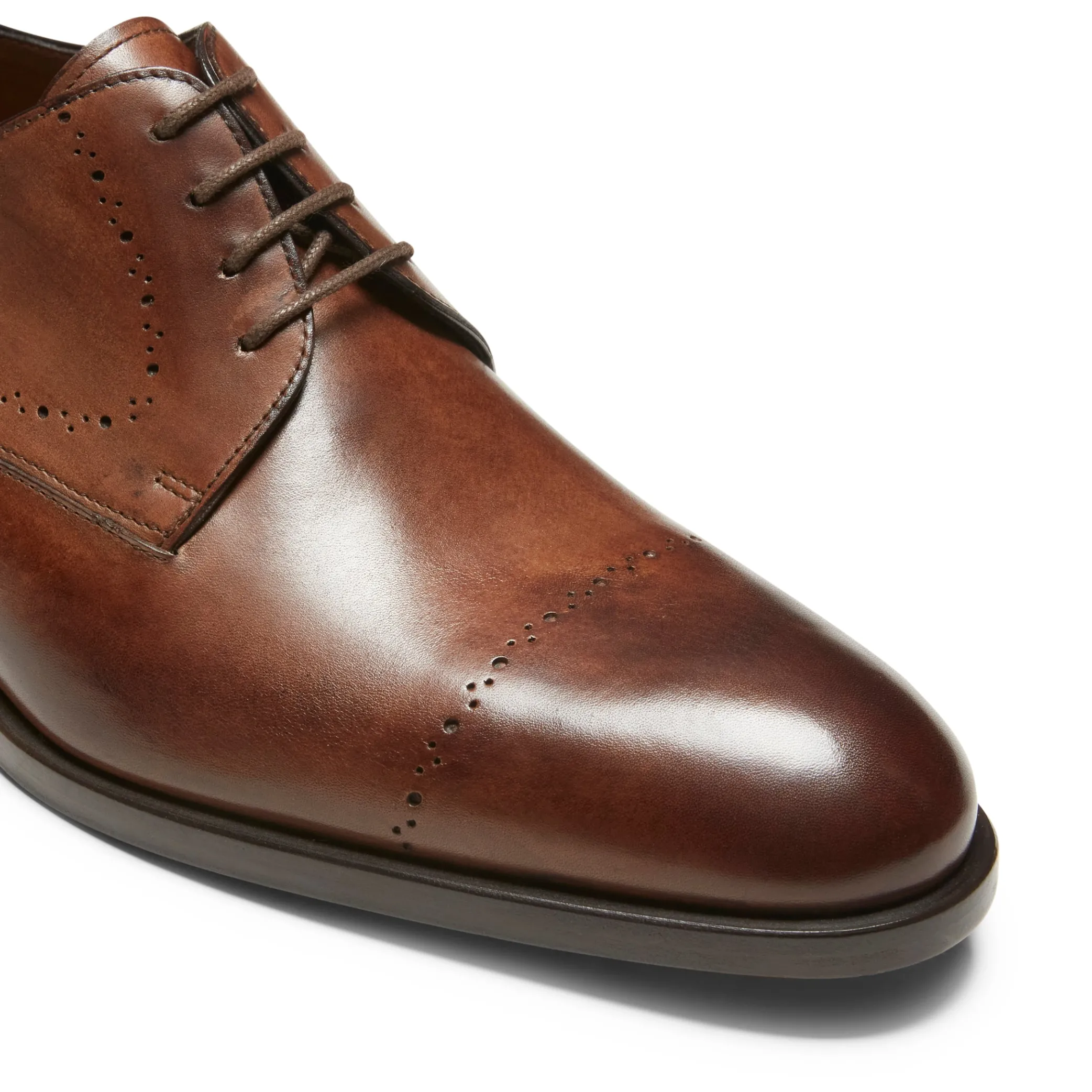 Chestnut Leather Lace-up Shoe | Fratelli Rossetti
