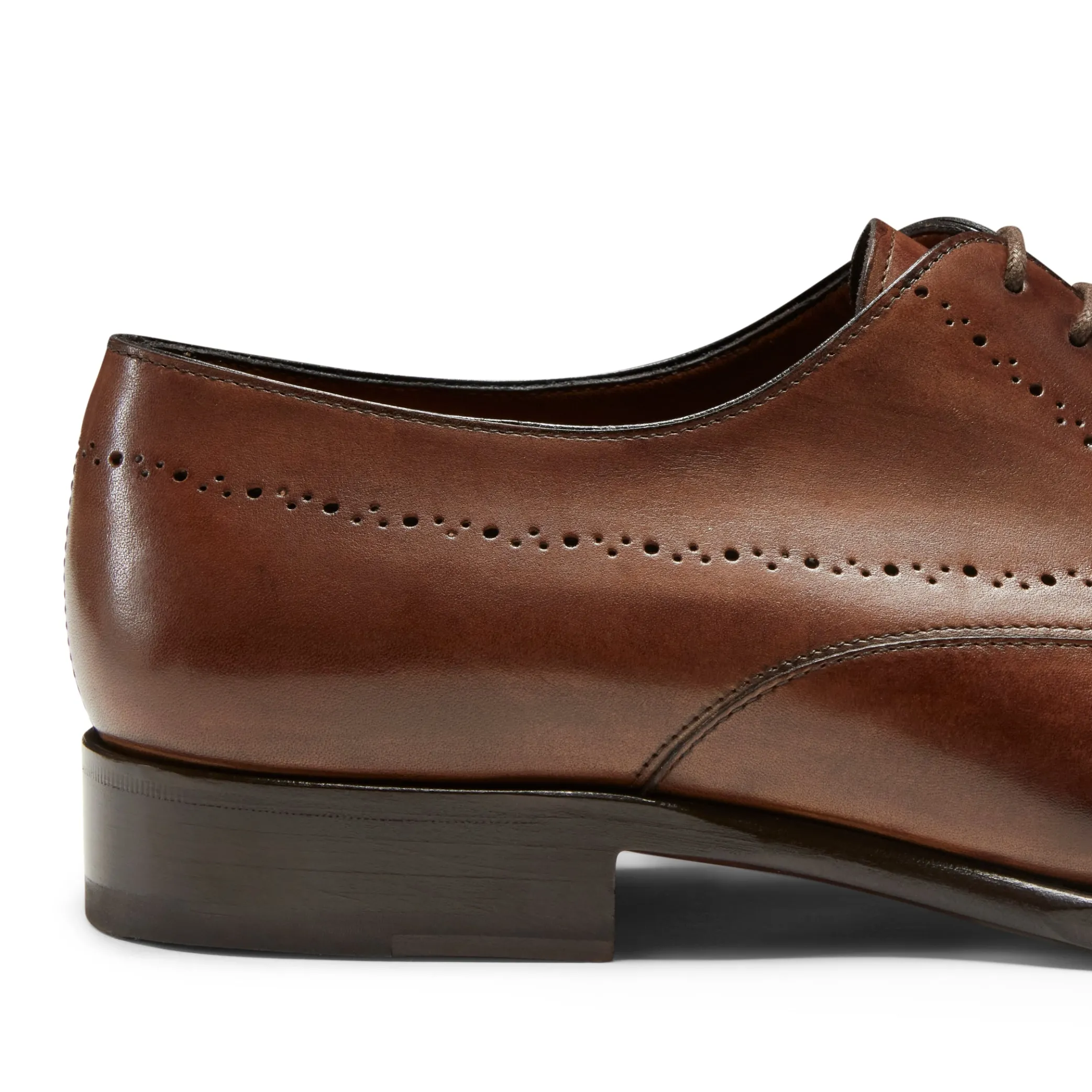 Chestnut Leather Lace-up Shoe | Fratelli Rossetti