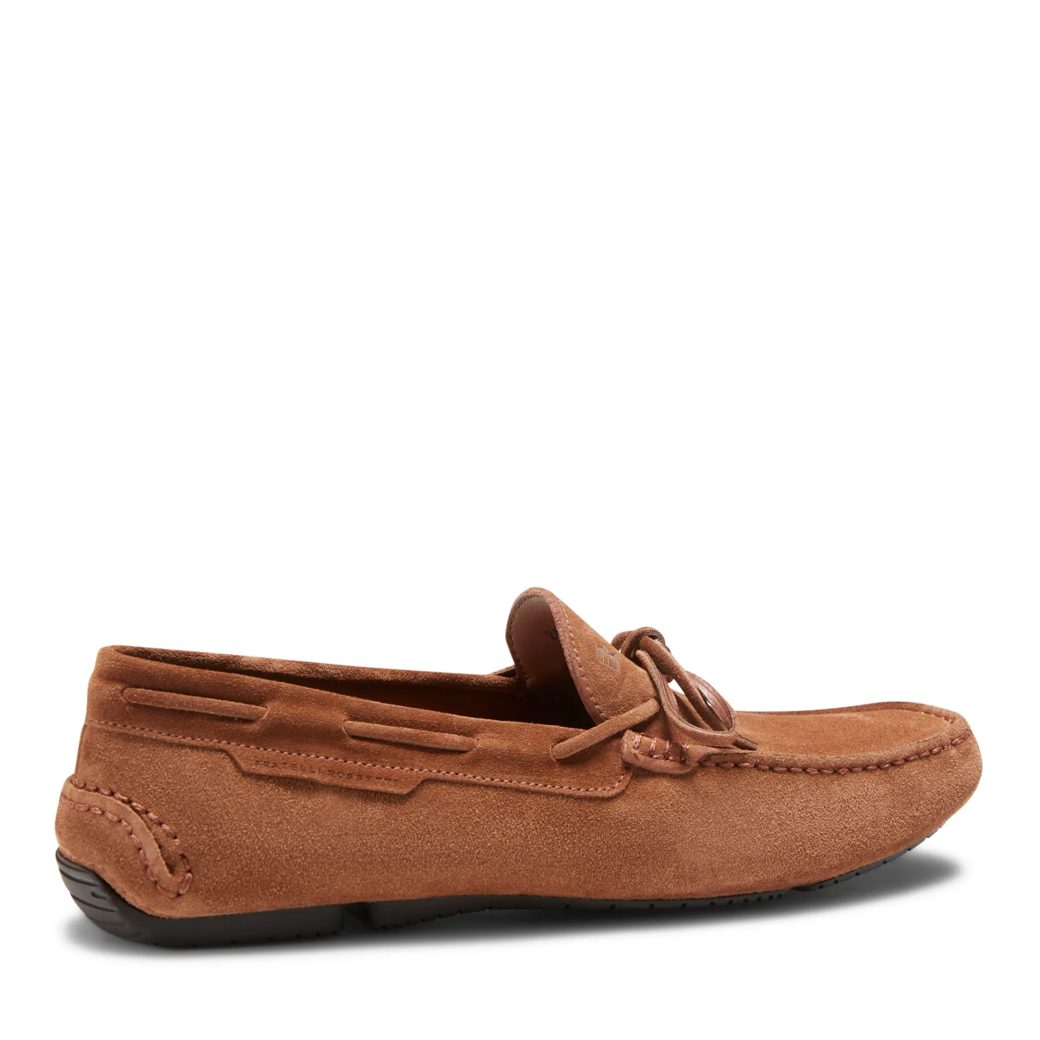 Cognac Suede Driver Loafer | Fratelli Rossetti