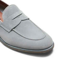 Denim-blue Suede Loafer | Fratelli Rossetti