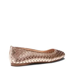 Gold Leather Ballet Flat | Fratelli Rossetti