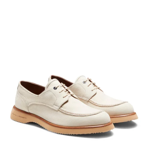 Ivory Leather Lace-up Shoe | Fratelli Rossetti