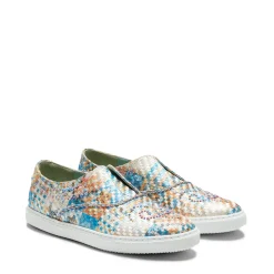 Light Blue Embroidered Fabric Hobo Sport Sneakers | Fratelli Rossetti