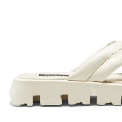 Milk-white Leather Sandal | Fratelli Rossetti