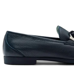 Mocassino Uomo In Pelle Blu-Fratelli Rossetti
