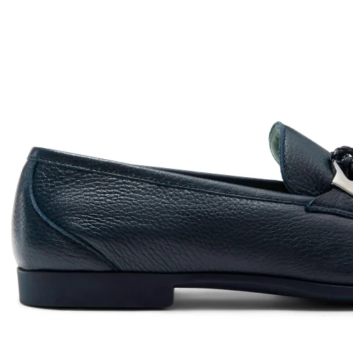 Mocassino Uomo In Pelle Blu-Fratelli Rossetti