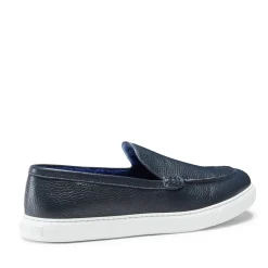 Mocassino Uomo In Pelle Blu-Fratelli Rossetti