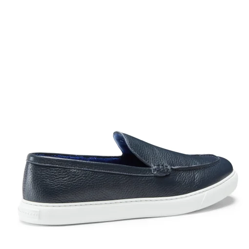 Mocassino Uomo In Pelle Blu-Fratelli Rossetti