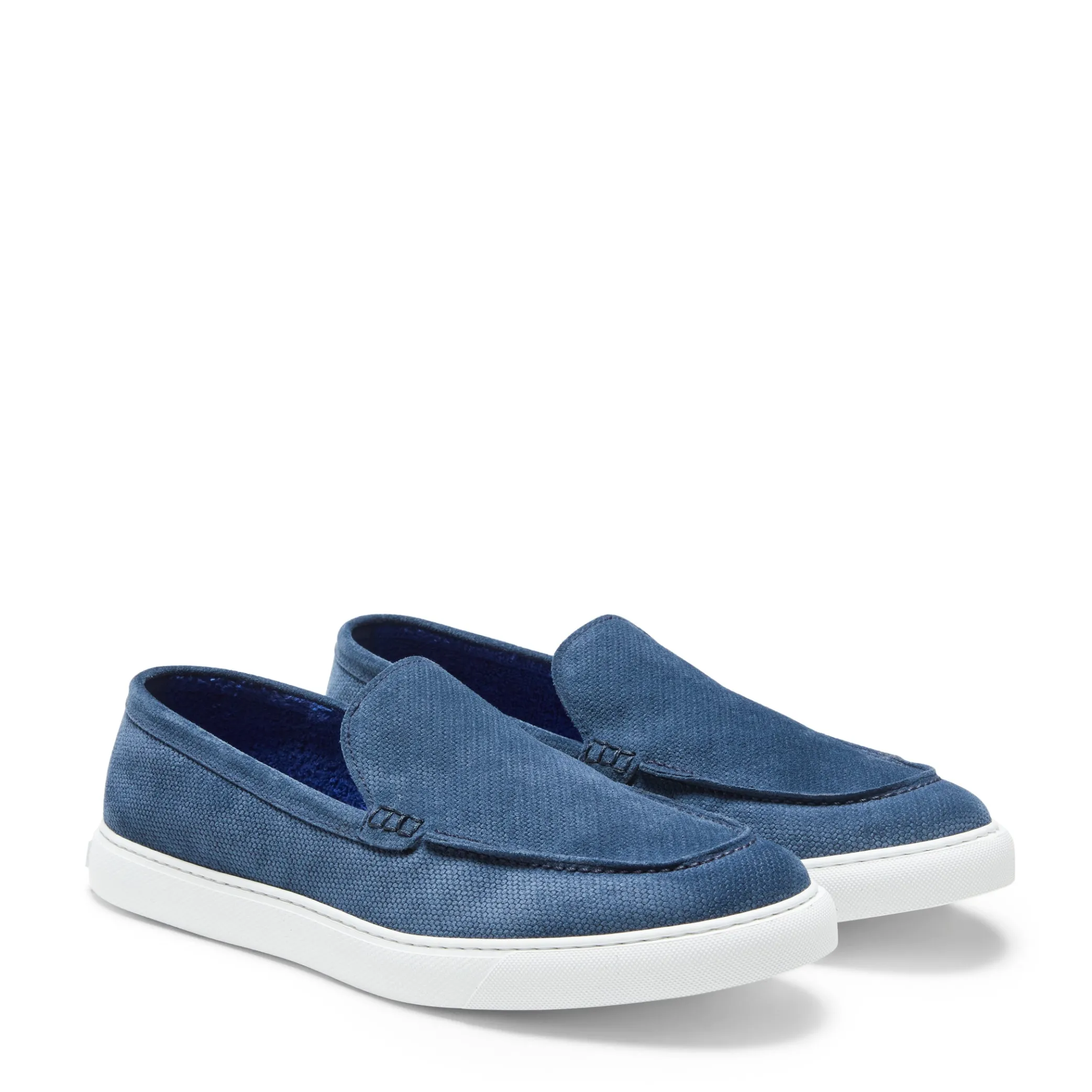 Mocassino Uomo In Suede Blu-Fratelli Rossetti
