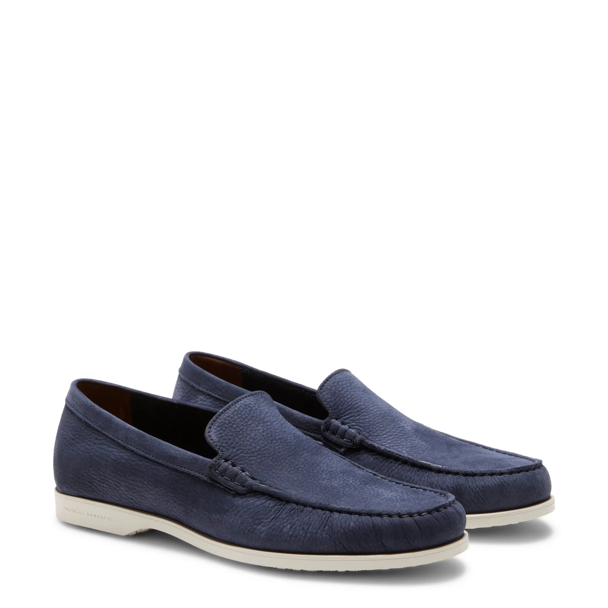 Navy Blue Suede Loafer | Fratelli Rossetti