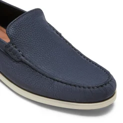 Navy Blue Suede Loafer | Fratelli Rossetti