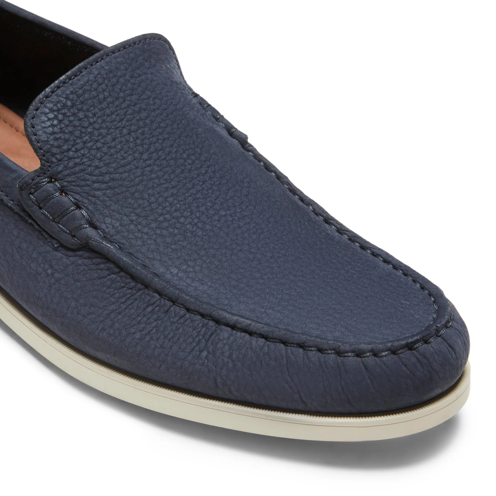 Navy Blue Suede Loafer | Fratelli Rossetti