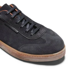Navy Blue Suede Sneakers | Fratelli Rossetti