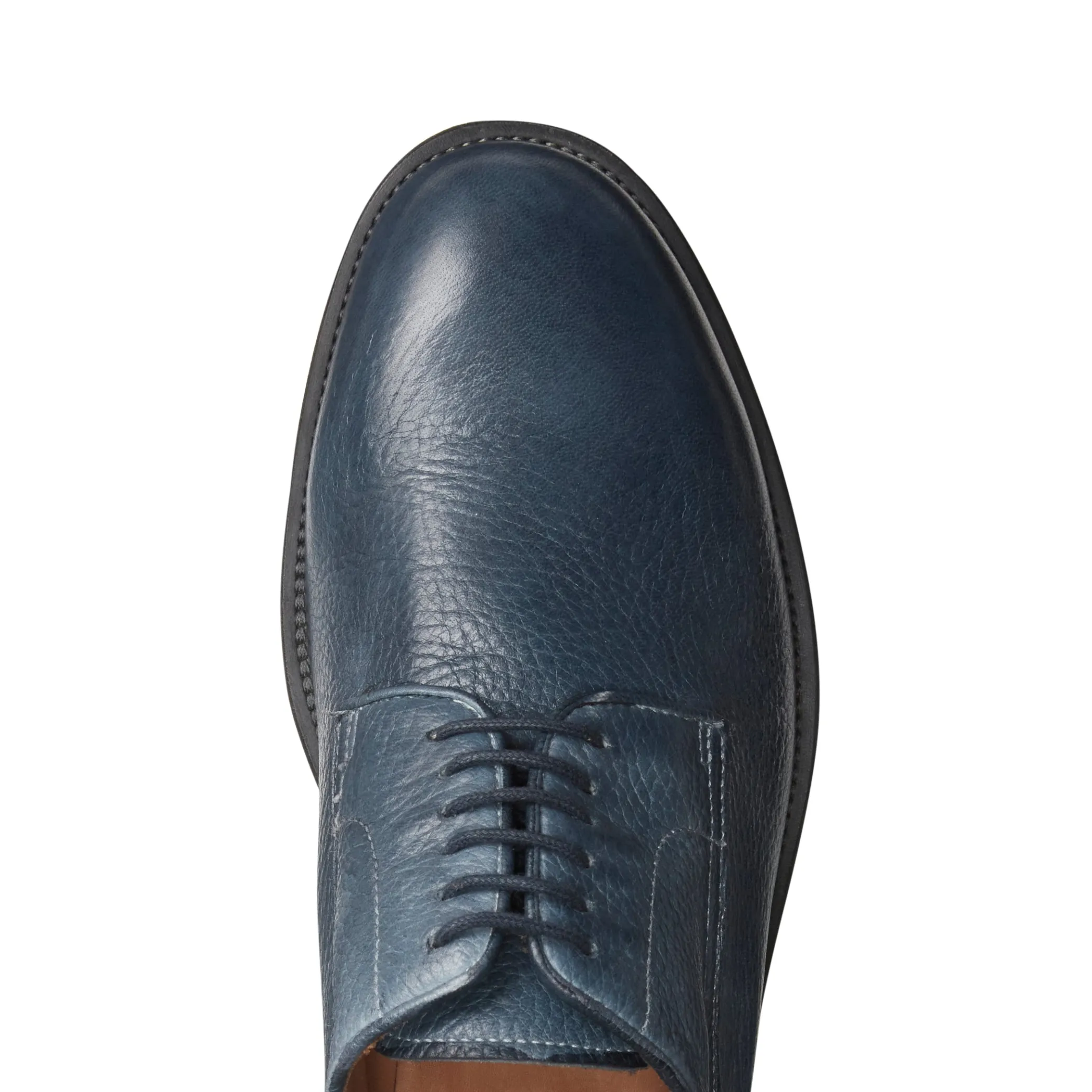 Ocean Blue Leather Lace-up Shoe | Fratelli Rossetti