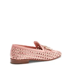Pink Woven Leather Brera Loafer | Fratelli Rossetti