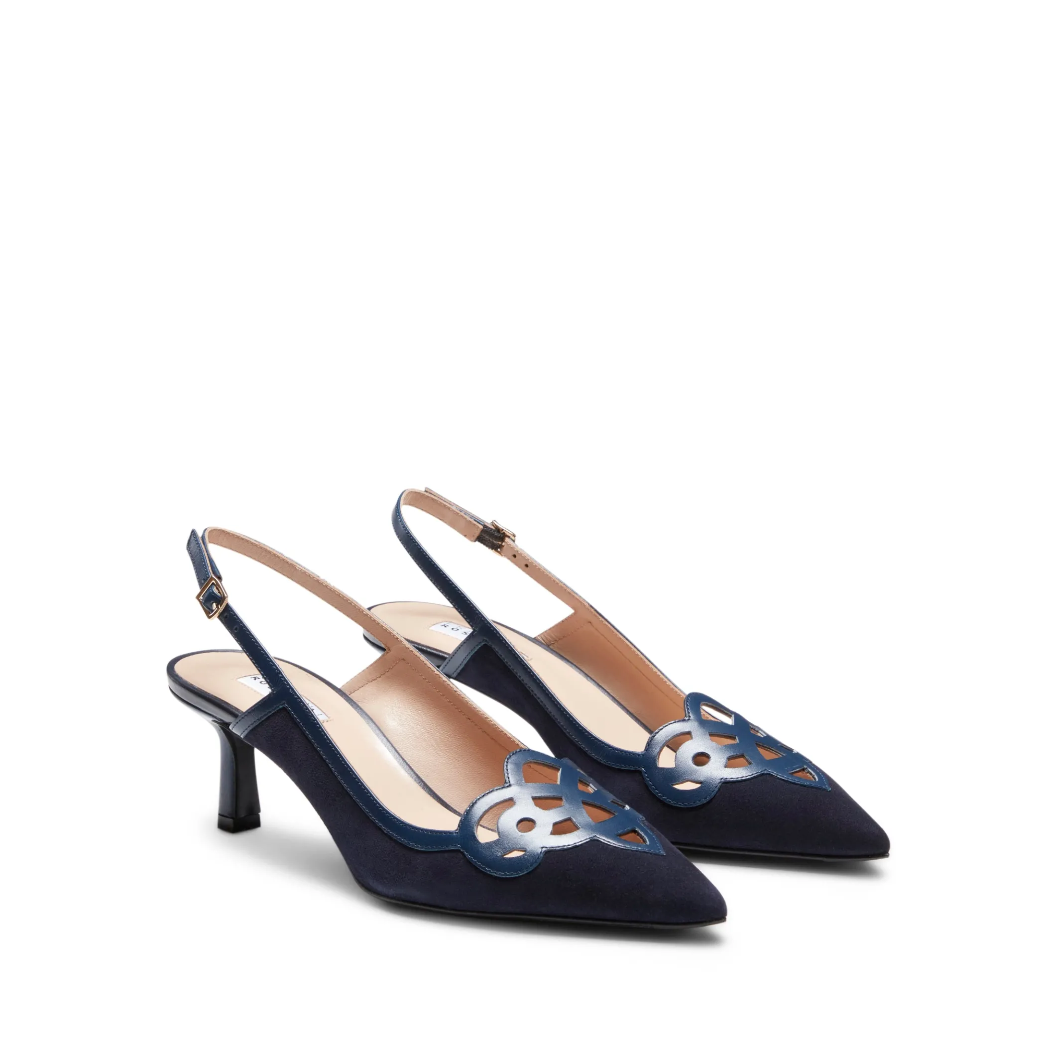 Sandalo Donna In Suede Blu-Fratelli Rossetti