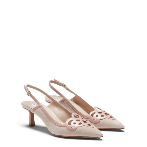 Sandalo Donna In Suede Fard-Fratelli Rossetti