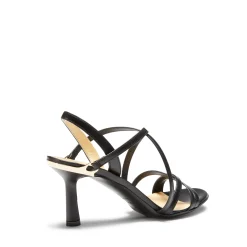 Sandalo Magenta In Pelle Colore Nero-Fratelli Rossetti