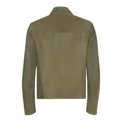 Seaweed Green Suede Jacket | Fratelli Rossetti