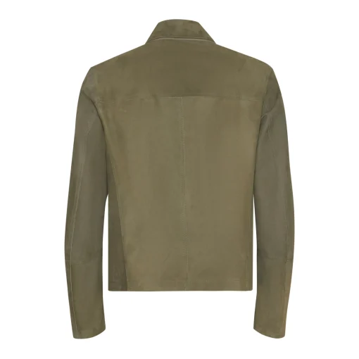 Seaweed Green Suede Jacket | Fratelli Rossetti