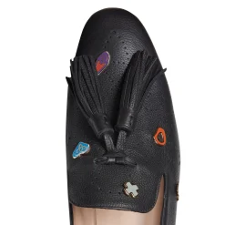 Slipper Donna In Pelle Nera-Fratelli Rossetti