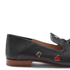 Slipper Donna In Pelle Nera-Fratelli Rossetti