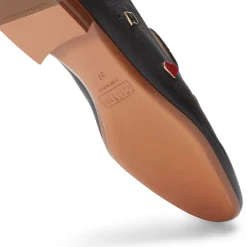 Slipper Donna In Pelle Nera-Fratelli Rossetti