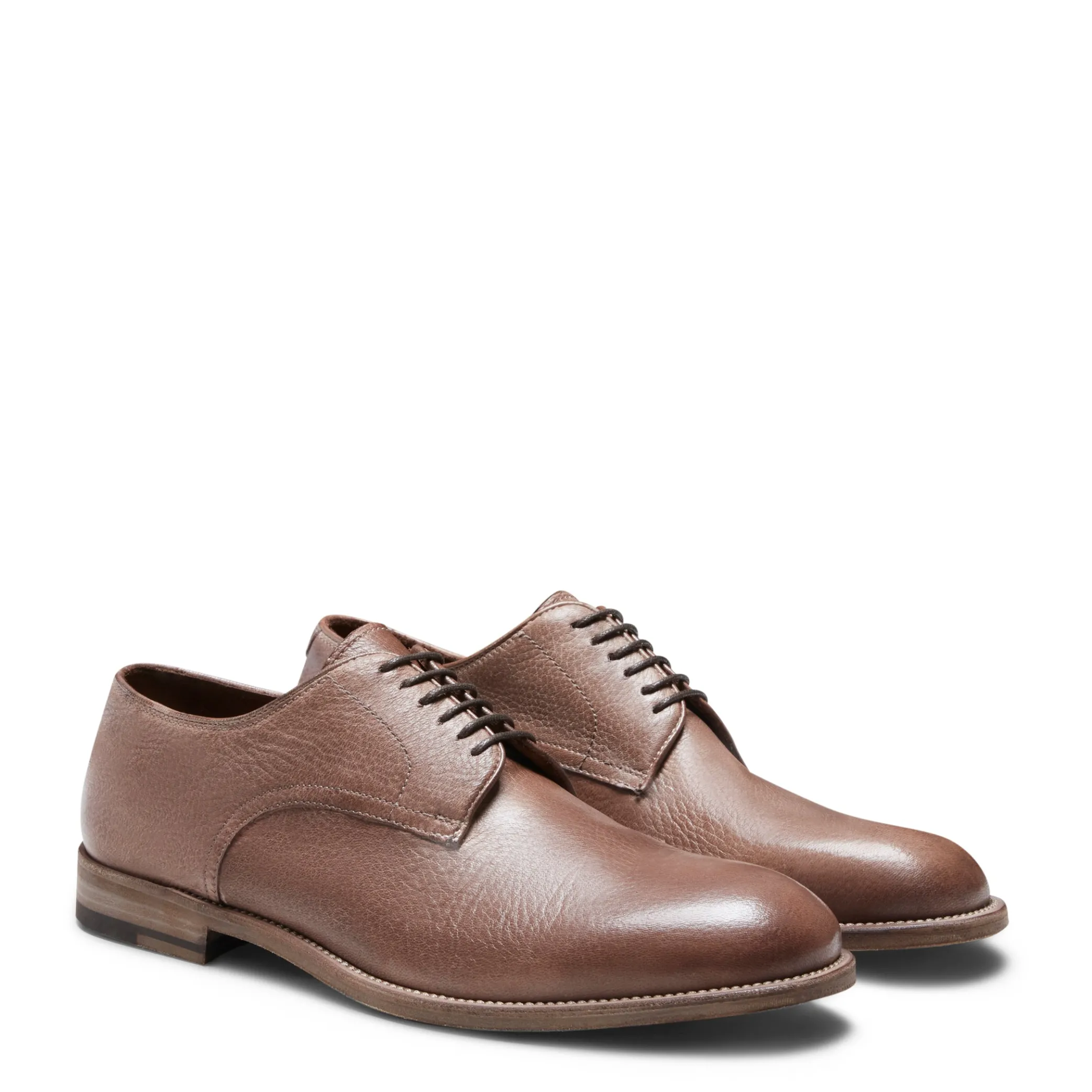 Taupe Leather Lace-up Shoe | Fratelli Rossetti