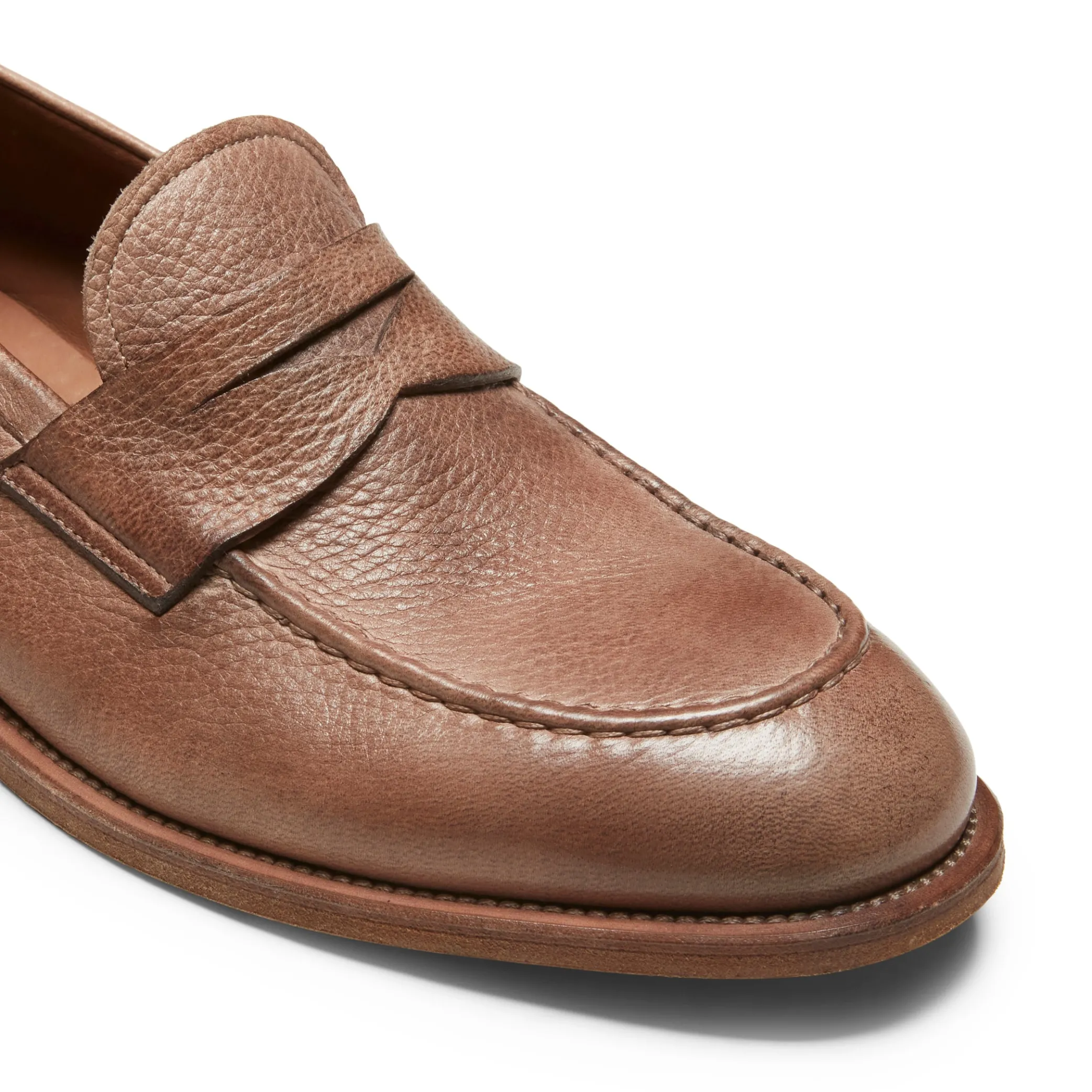 Taupe Leather Loafer | Fratelli Rossetti