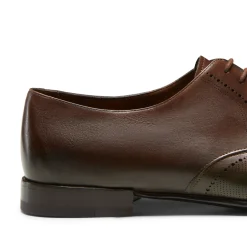 Tobacco Brown/green Leather Lace-up Shoe | Fratelli Rossetti