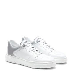 White/grey Leather Sneaker | Fratelli Rossetti
