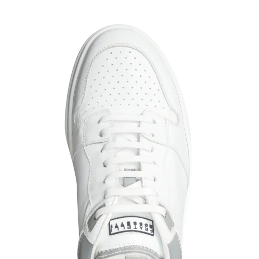 White/grey Leather Sneaker | Fratelli Rossetti